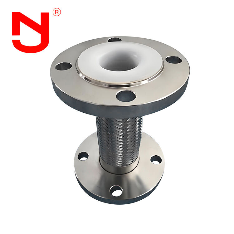 Selang Fleksibel Logam Bergelombang Beranyam Kawat Baja Tahan Karat dengan Lapisan PTFE DN8-DN400 untuk Transfer Fluida Berkinerja Tinggi