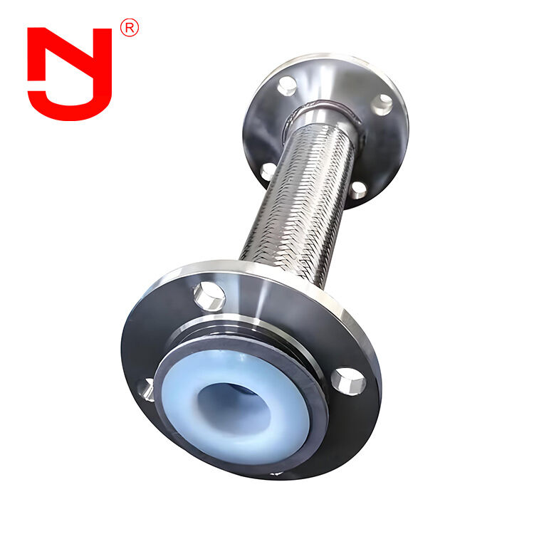 Selang Fleksibel Logam Bergelombang Beranyam Kawat Baja Tahan Karat dengan Lapisan PTFE DN8-DN400 untuk Transfer Fluida Berkinerja Tinggi