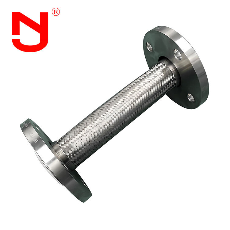 Selang Fleksibel Logam Bergelombang Beranyam Kawat Baja Tahan Karat dengan Lapisan PTFE DN8-DN400 untuk Transfer Fluida Berkinerja Tinggi