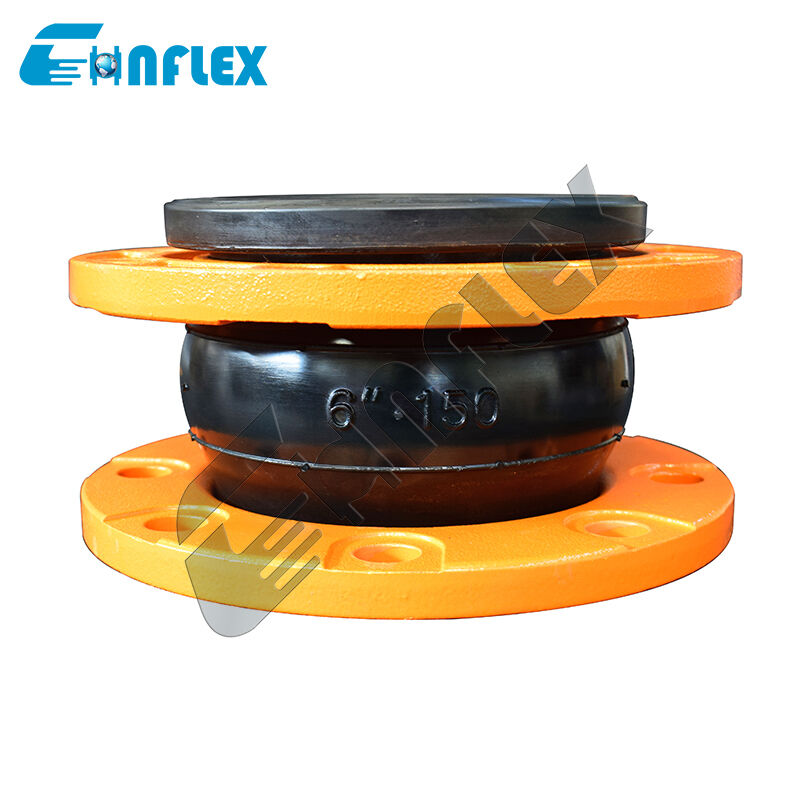 Single Sphere EPDM NBR CR Perluas Kompensator Ekspansi Tipe Flange Sambungan