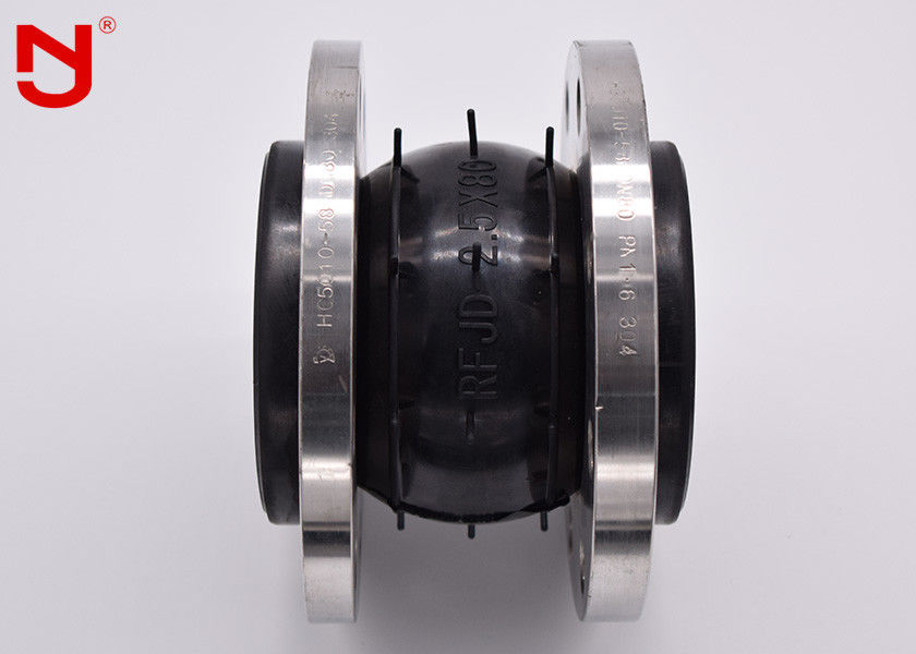Isolasi Pipa Karet Bellow Expansion Joint Warna Hitam Tekanan Semburan 6.0 Mpa