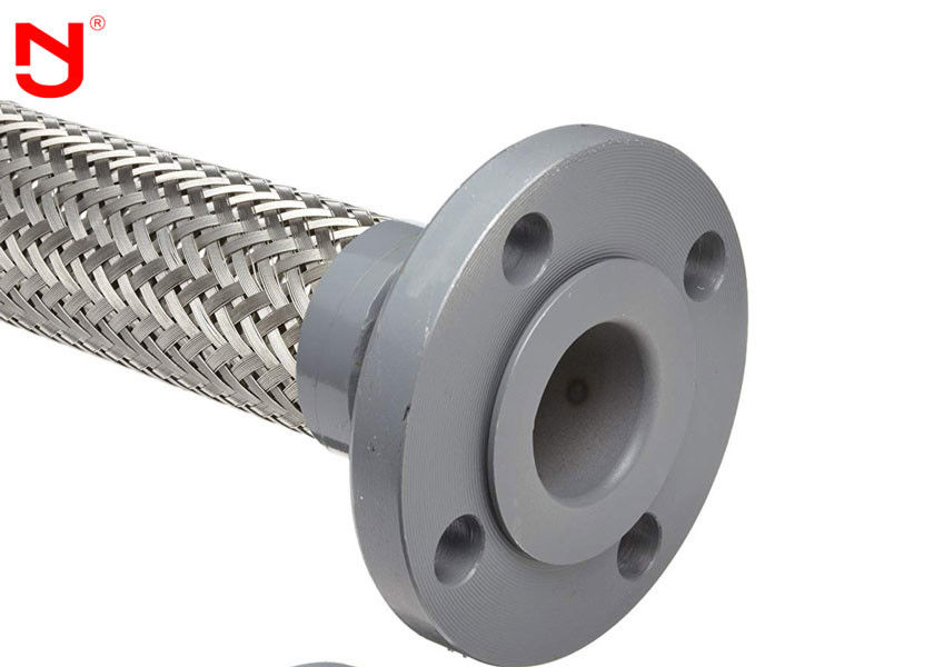 Double Wire Metal Braided Hose Steel Belt Net Keduanya Berakhir Flange Connector Tahan Korosi