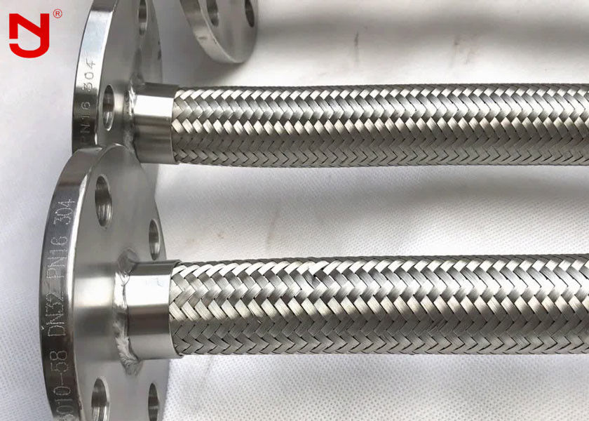 OEM Metal Braided Hose Corrugated Surface Vacuum Bellows Kawat Baja Tarik Tinggi