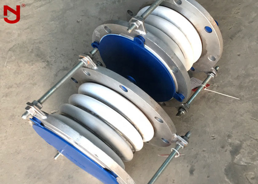 Sambungan Ekspansi Bellow Ptfe Non Lengket Bergelombang Dengan Flensa DIN BS ANSI