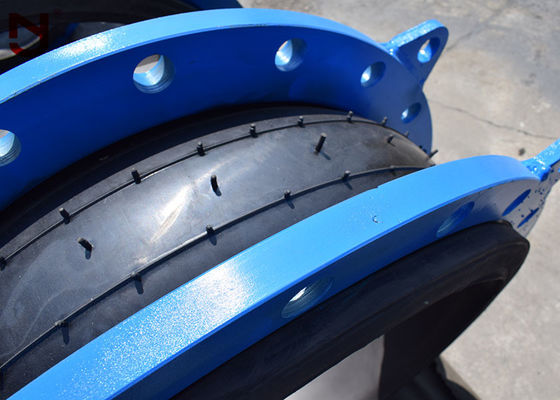 DN80 DIN Single Sphere Rubber Expansion Joint Steel Wire Strand Cincin Bertekanan