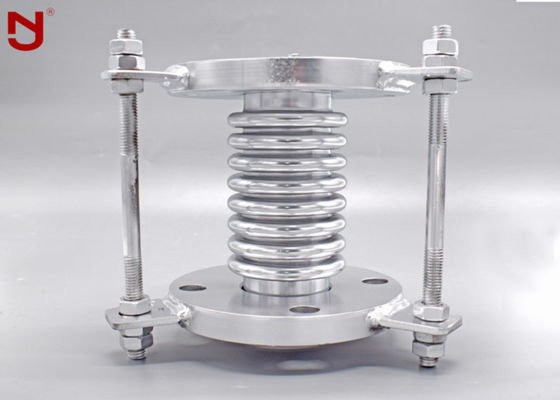 SS Edge Metal Bellows Expansion Joints Suhu Tinggi Dengan Flensa Pengelasan Datar