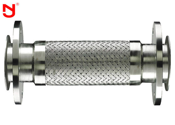 Double Wire Metal Braided Hose Steel Belt Net Keduanya Berakhir Flange Connector Tahan Korosi